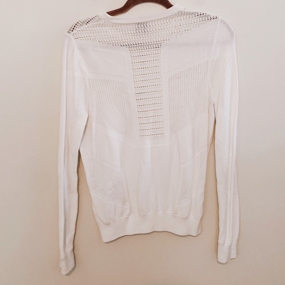 Torn by Ronny Kobo cut out perforated pin prick white Faige Sweater - Picture 4 of 8